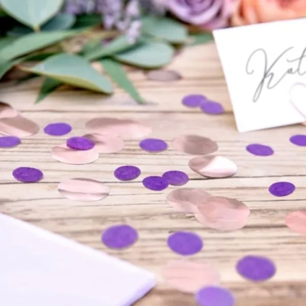 Badaboum Confettis De Table Pas Cher Rond Prune X 15Gr Discount