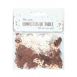 Badaboum Confettis De Table Rose Gold 60 Ans
