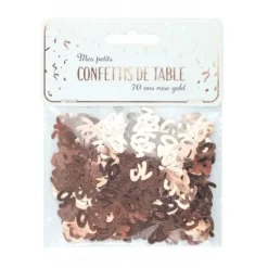 Badaboum Confettis De Table Rose Gold 70 Ans