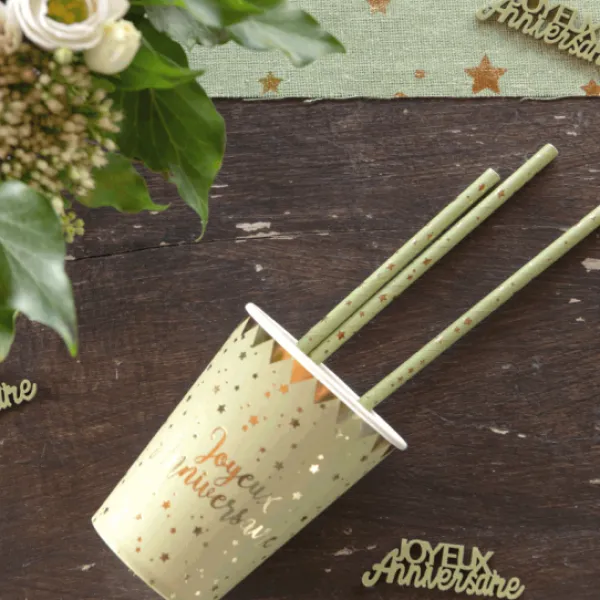 Clearance Confettis Joyeux Anniversaire Vert Sauge X10 Pi Ces Theme Joyeux Anniversaire