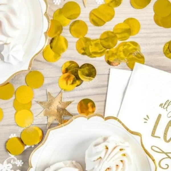Badaboum Confettis Mariage Cercle Rond Or X 24 Best