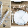Badaboum Confettis Mariage Rond Paillet Argent Et Blanc Sale