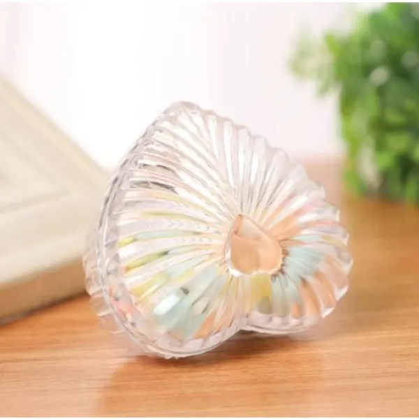 Badaboum Contenant Drag E Coeur 3D Stri Transparent En Plexi