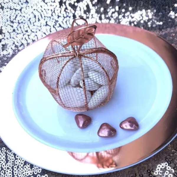 Badaboum Contenant Drag Es Pomme En Fer Forg Rose Gold