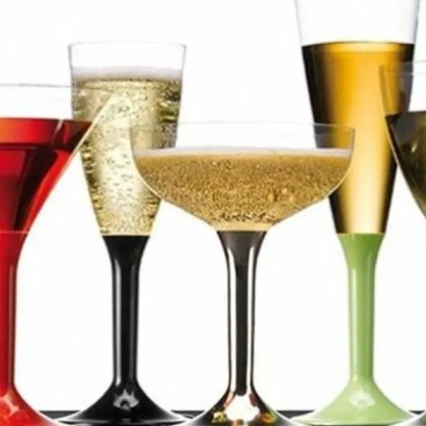 Badaboum Coupe Champagne Or Chrome En Plastique Rigide X 20 Pi Ces