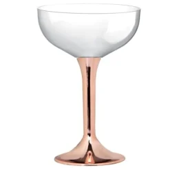 Badaboum Coupe Champagne Plastique Rose Gold Chrome X 20 Pi Ces