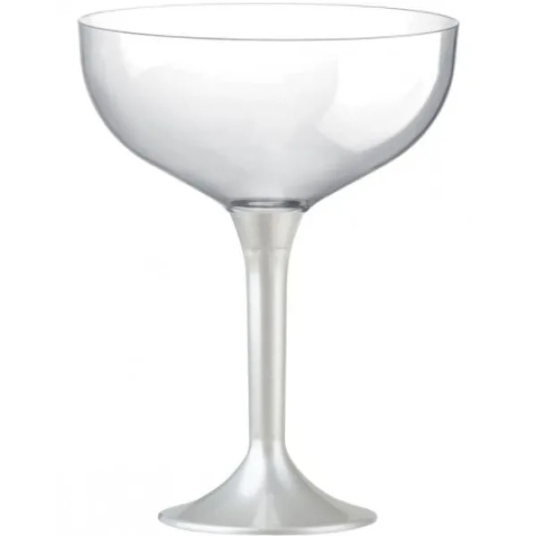 Badaboum Coupe Champagne Plastique Nacr Blanc X 20 Pi Ces