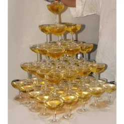Badaboum Coupe Champagne Plastique Nacr Blanc X 20 Pi Ces