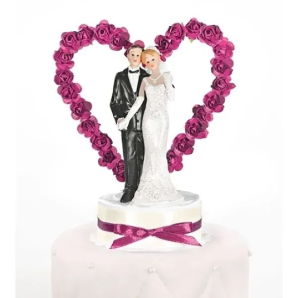 Badaboum Couple De Mari S Avec Coeur Fuchsia