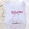 Badaboum Coussin Porte Alliance En Tissu Satin Avec Double Coeur