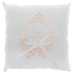 Badaboum Coussin Porte Alliance Just Married Rose Gold