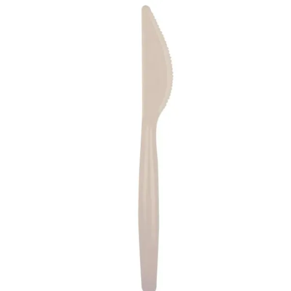 Discount Couteau Plastique R Utilisable Taupe X 15 Pi Ces Theme Eco-Responsable