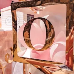 Badaboum Cube A Ballons Transparent Rose Gold
