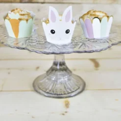 Online Cupcake Wrappers Lapinou Gris Pastel X6Pcs Theme Deco Pastel