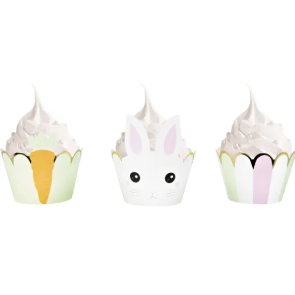 Online Cupcake Wrappers Lapinou Gris Pastel X6Pcs Theme Deco Pastel