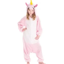 Hot D Guisement Kigurumi Licorne Rose 140Cm Theme Licorne