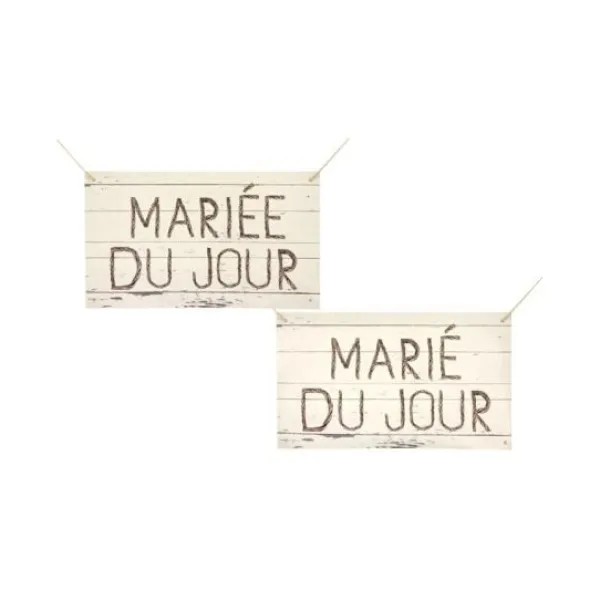 Badaboum Dos De Chaise Romantique Mari Du Jour X 2 Pi Ces