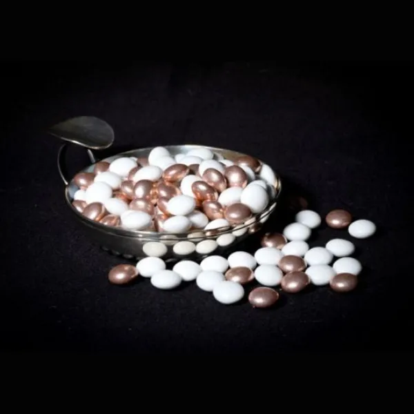 Badaboum Dragees Au Chocolat Confetti Blanc Et Rose Gold