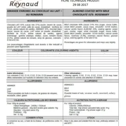 Badaboum Dragees Coeur D'Amande Romarin X 500Gr