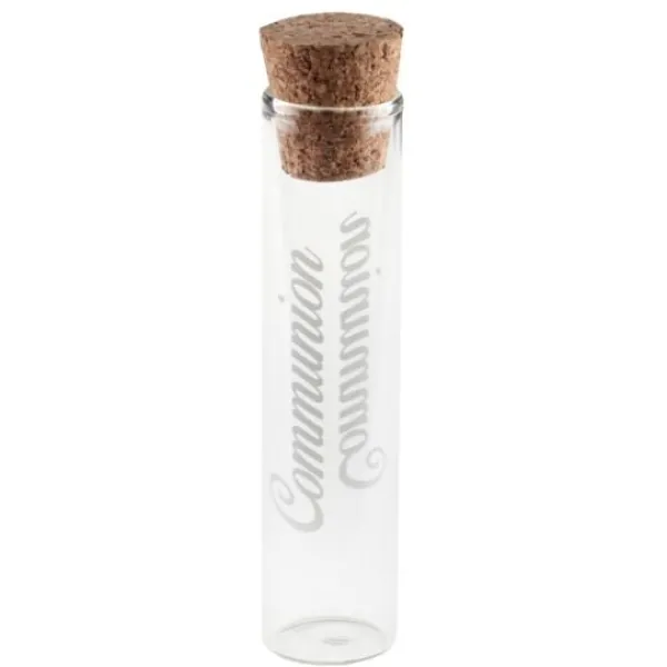 New Eprouvette A Dragees Communion En Verre 10Cm Theme Communion