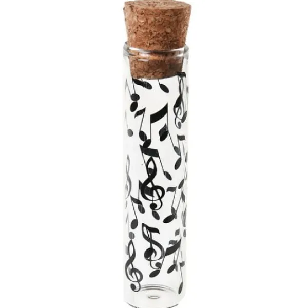 Badaboum Eprouvette A Dragees Musique Blanc En Verre 10Cm