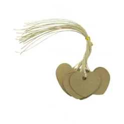 Badaboum Etiquette Coeur Naturel X12 Pi Ces