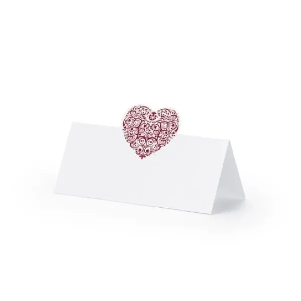 Badaboum Etiquette Marque Place Avec Coeur Rouge X 25 Pi Ces