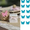 Badaboum Etiquette Marque Place Papillon Turquoise X10 Pi Ces