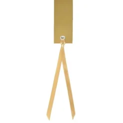 Badaboum Etiquette Rectangle Or Avec Ruban X 12 Pi Ces