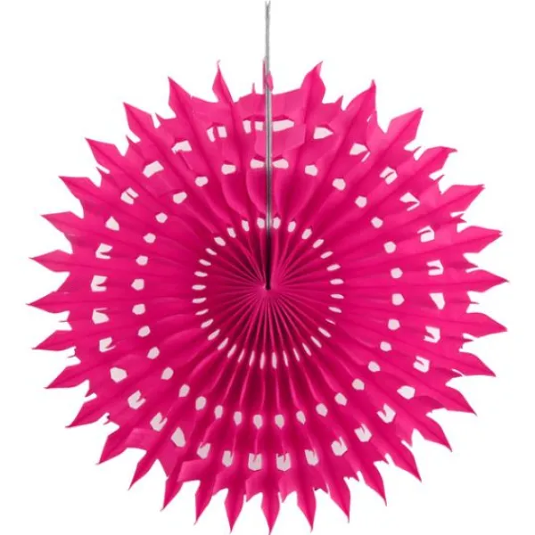 Hot Eventail Dentelle Fuchsia 20Cm X 2 Pi Ces Theme Dentelle