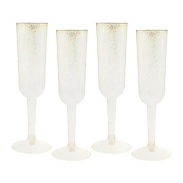 Badaboum Fl Te Champagne Plastique Paillet Or X 4