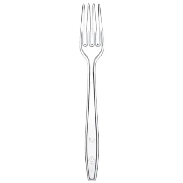 Hot Fourchette Plastique Transparente R Utilisables X 50 Theme Eco-Responsable