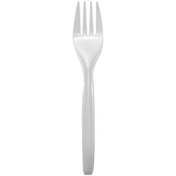 Clearance Fourchettes Plastique R Utilisable Blanc X 100 Pi Ces Theme Eco-Responsable