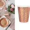Badaboum Gobelet En Carton Etincelant Rose Gold X 10 Pi Ces