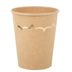 Badaboum Gobelet En Carton Kraft Liser Or X 8