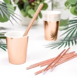 Badaboum Gobelet En Carton M Tallis Rose Gold X 6 Pi Ces