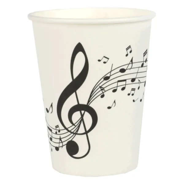 Badaboum Gobelet En Carton Th Me Musique 27 Cl 10 Pi Ces