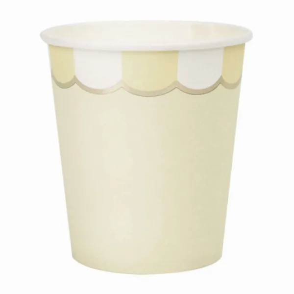 Best Gobelet Festonn S 200 Ml Jaune Pastel X 8 Pi Ces Theme Deco Pastel
