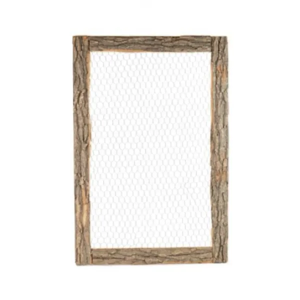 Badaboum Grand Cadre Mariage Grillage Ecorce De Bois
