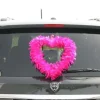 Badaboum Grand Coeur En Plume Fuchsia