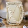 Badaboum Grand Photophore En Perle Bois 25Cm
