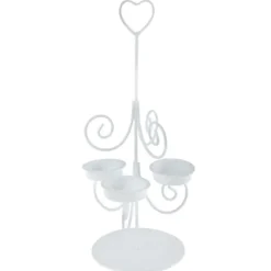 Badaboum Grand Porte Bougie Coeur Blanc