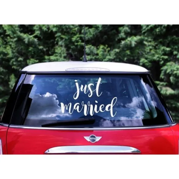 Badaboum Grand Sticker Mariage Voiture Just Married