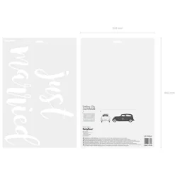 Badaboum Grand Sticker Mariage Voiture Just Married