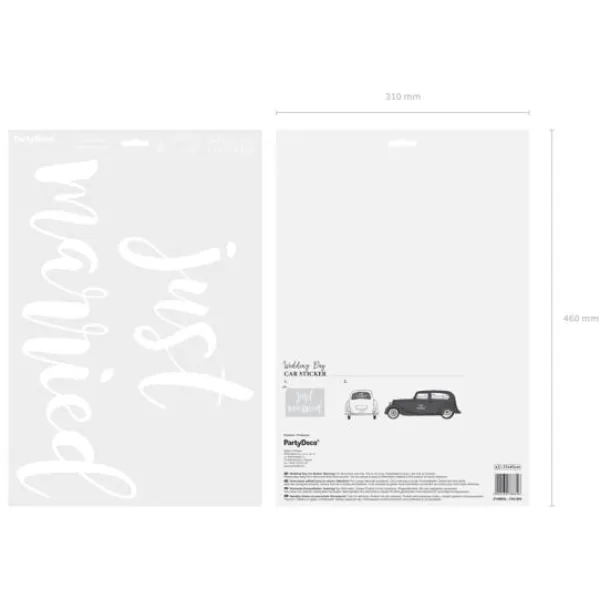 Badaboum Grand Sticker Mariage Voiture Just Married