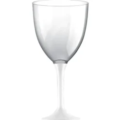 Outlet Grand Verre Eau Plastique Blanc X 20 Theme Cinema