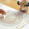 Grande Assiette Plastique Paillet E Or X 10 Pi Ces Theme Eco-Responsable