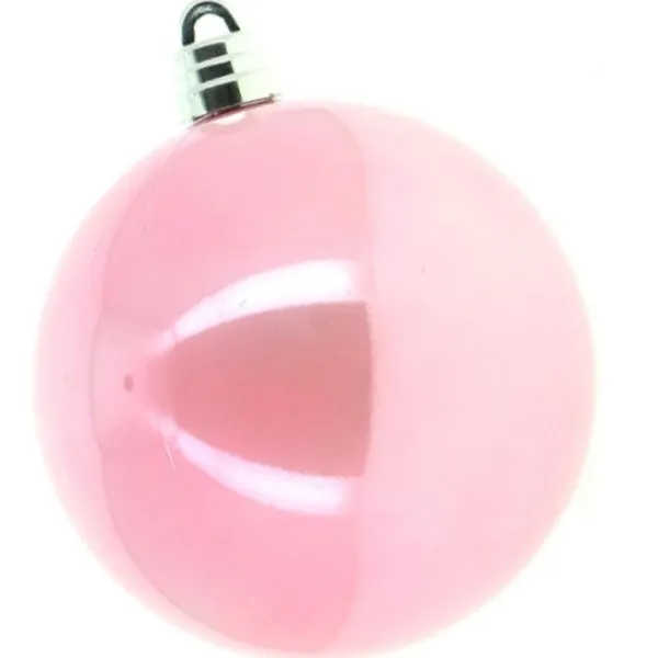 Badaboum Grosse Boule De Noel En Verre Rose 15Cm Best
