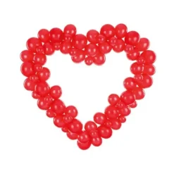 Badaboum Guirlande De Ballons Avec Cadre En Forme De Coeur Rouge