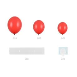 Badaboum Guirlande De Ballons Avec Cadre En Forme De Coeur Rouge